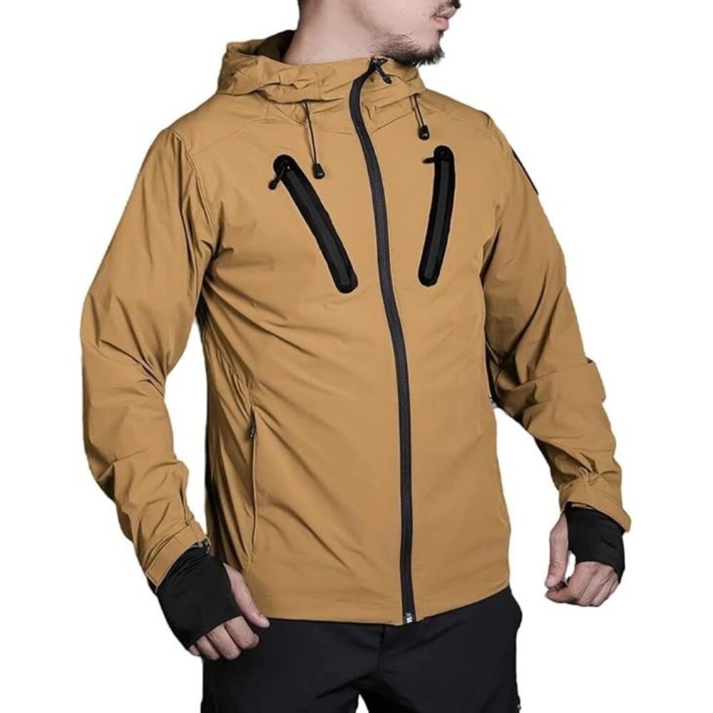 EmersonGear Hattori Men's Lightweight Windbreaker Jacket Brown S Hiking Gorpcore